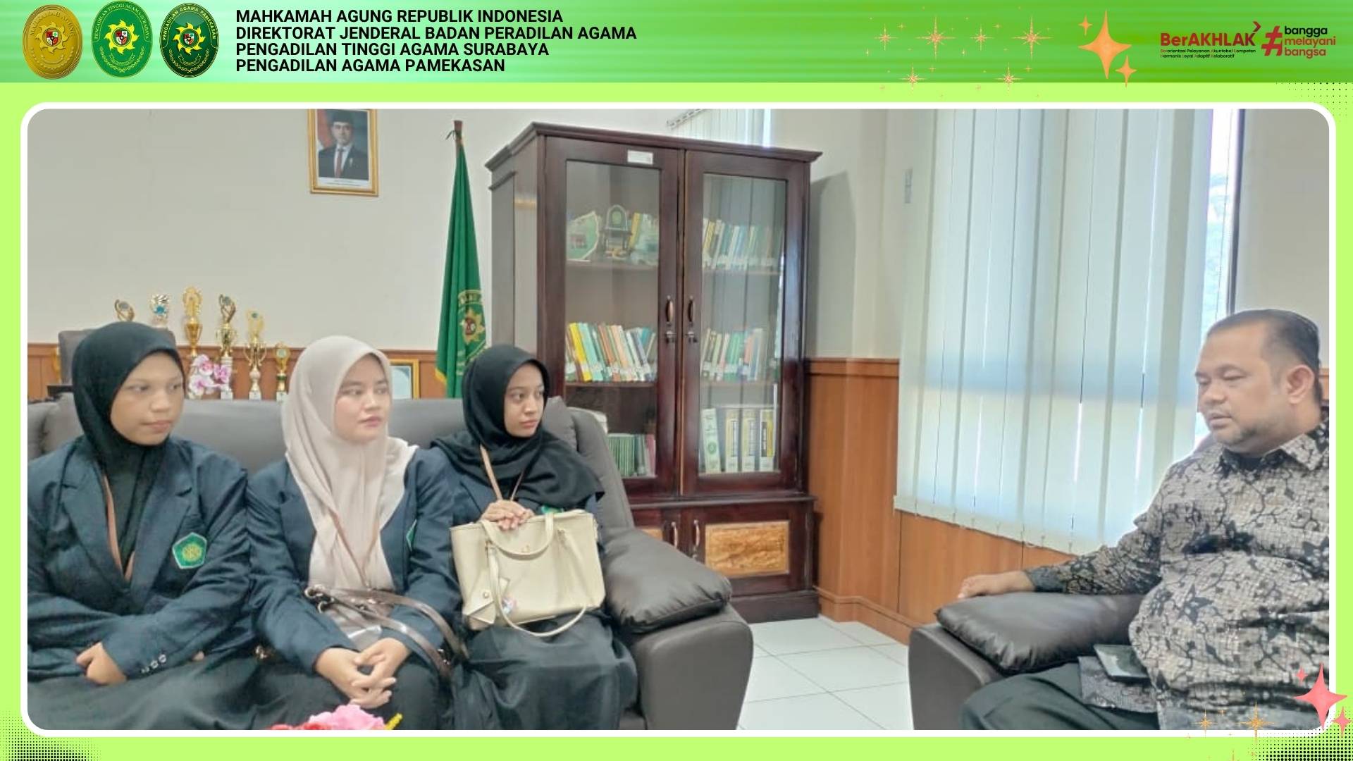 Ketua PA Pamekasan Berikan Pembekalan Penelitian Hukum bagi Mahasiswa PKL UIN Malang